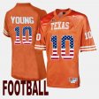 #10 Vince Young Throwback UT Mens Orange Jersey 370919-279