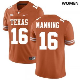 #16 Arch Manning Limited University of Texas Womens Texas Orange Jersey 519488-340