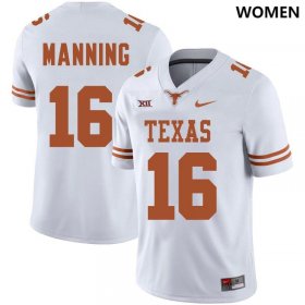 #16 Arch Manning Limited University of Texas Womens White Jersey 615407-449
