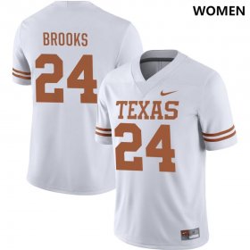 #24 Jonathon Brooks NIL Player Longhorns Women's White Jersey 421895-474