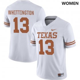 #13 Jordan Whittington NIL Player Texas Longhorns Women White Jersey 339507-580