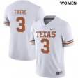 #3 Quinn Ewers NIL Player Longhorns Womens White Jersey 284110-116