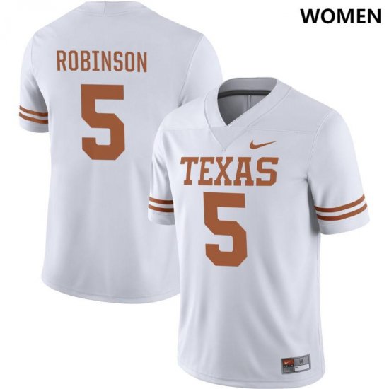 #5 Bijan Robinson NIL Player UT Women\'s White Jersey 566209-352