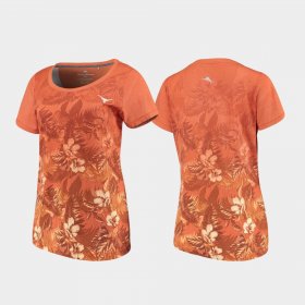 Floral Victory Texas Longhorns Tommy Bahama Women Texas Orange T-Shirt 950917-426