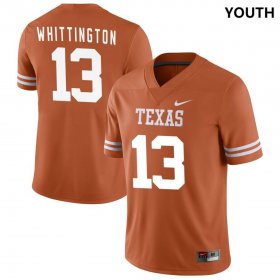 #13 Jordan Whittington NIL Player Texas Longhorns Youth Texas Orange Jersey 217708-762
