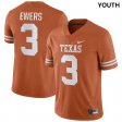 #3 Quinn Ewers NIL Player University of Texas Youth Texas Orange Jersey 337603-507