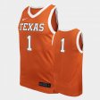 #1 Replica Texas Longhorns Basketball Men's Texas Orange Jersey 634996-822
