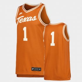 #1 Replica University of Texas Retro Men Cream Jersey 612234-389