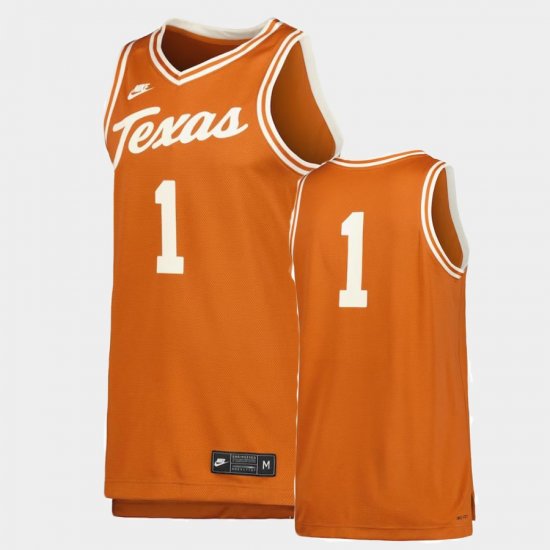 #1 Replica University of Texas Retro Men Cream Jersey 612234-389