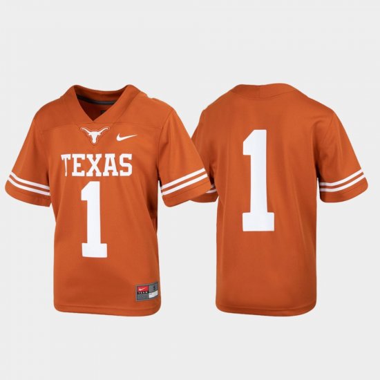 #1 Untouchable Texas Longhorns Football Youth Texas Orange Jersey 448830-112
