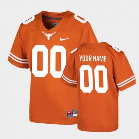 #00 Custom College Football University of Texas Game Youth Orange Jersey 884448-241