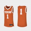 #1 Replica Texas Longhorns Basketball Youth Orange Jersey 480048-297